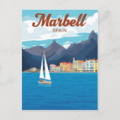 Marbella Spanje Reisposter Briefkaart (Voorkant)