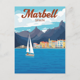 Marbella Spanje Reisposter Briefkaart