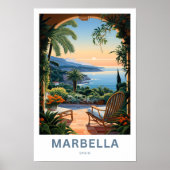 Marbella Spanje Reisprint Poster (Voorkant)