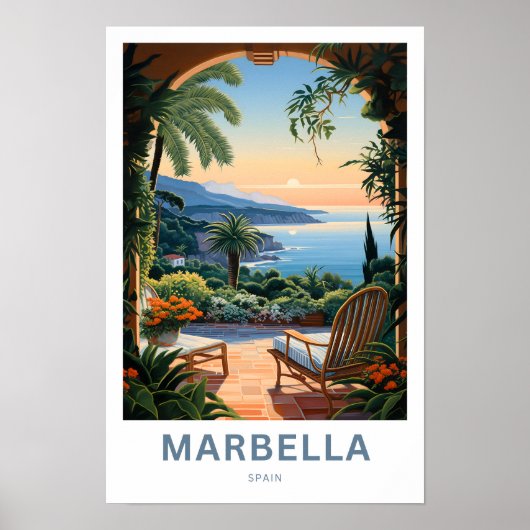 Marbella Spanje Reisprint Poster (Voorkant)