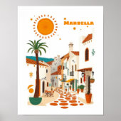 Marbella spanje vakantie mediterrane  poster (Voorkant)