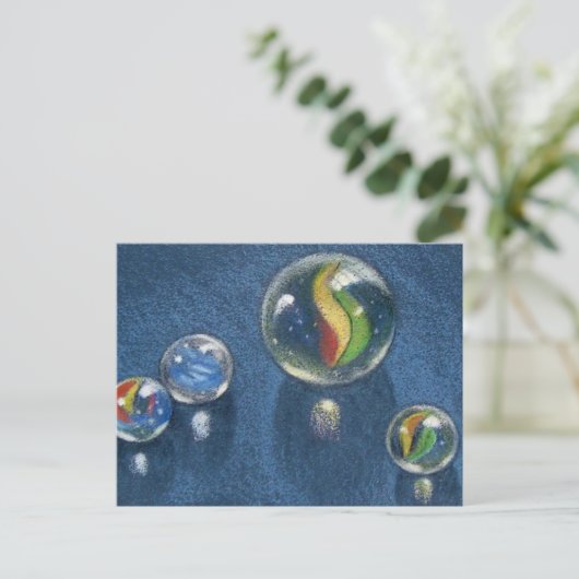 MARBELS IN KLEUR PENCIL BRIEFKAART (Staand voorkant)
