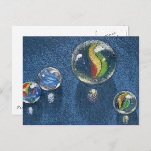 MARBELS IN KLEUR PENCIL BRIEFKAART (Voorkant / Achterkant)