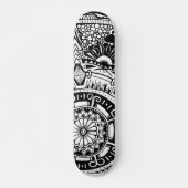 Marbke circle skateboard with bohemian style (Voorkant)