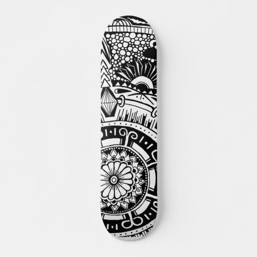Marbke circle skateboard with bohemian style (Voorkant)