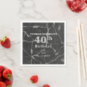 Marble 40ste verjaardag servet (Insitu)