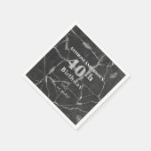 Marble 40ste verjaardag servet (Hoek)