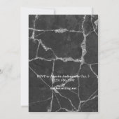 Marble 40th Birthday Party Invitation Kaart (Achterkant)