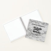 Marble 50th Birthday Party Guest Book Notitieboek (Binnen)