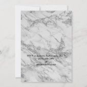 Marble 50th Birthday Party Invitation Kaart (Achterkant)