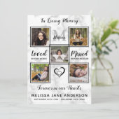 Marble 5 Photo Memorial Order of Service Funeral Programmakaart (Staand voorkant)