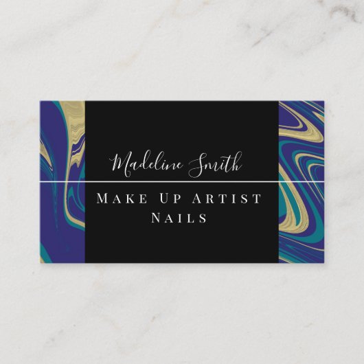 Marble Abstract Acid Makeup Artist Visitekaartje (Voorkant)