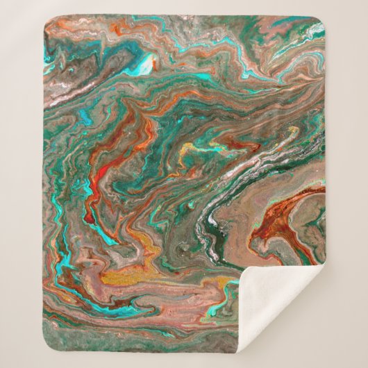 Marble abstract acrylic background. Marbling artwo Sherpa Deken (Voorkant)