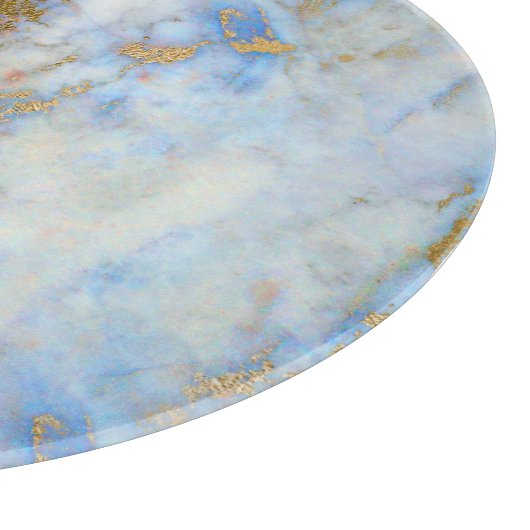 MARBLE ABSTRACT BLUE SKY METALLIC CUTPLARD SNIJPLANK (Hoek)