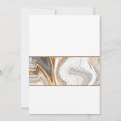 Marble Abstract Brown White Grey Modern Elegant Save The Date (Achterkant)