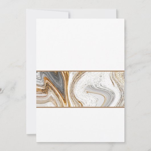 Marble Abstract Brown White Grey Modern Elegant Save The Date (Achterkant)