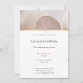 MARBLE ABSTRACT BUBBLE NEUTRAL BIRTHDAY KAART (Voorkant)