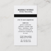 Marble Abstract Kitchen Remodeling Visitekaartje (Achterkant)