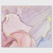 MARBLE ABSTRACT LILA GOLD WRAPPORT CADEAUPAPIER (Vlak)