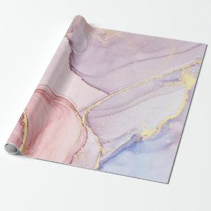 MARBLE ABSTRACT LILA GOLD WRAPPORT CADEAUPAPIER