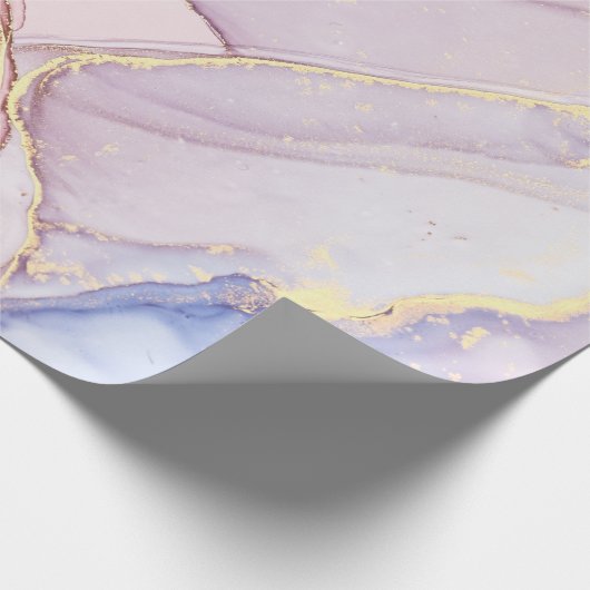 MARBLE ABSTRACT LILA GOLD WRAPPORT CADEAUPAPIER (Hoek)