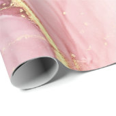 MARBLE ABSTRACT LILA GOLD WRAPPORT CADEAUPAPIER (Rol Hoek)