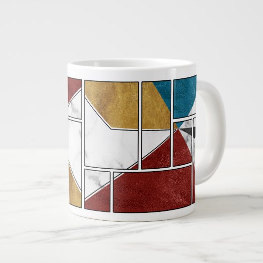 Marble Abstract mug design Grote Koffiekop (Voorkant rechts)