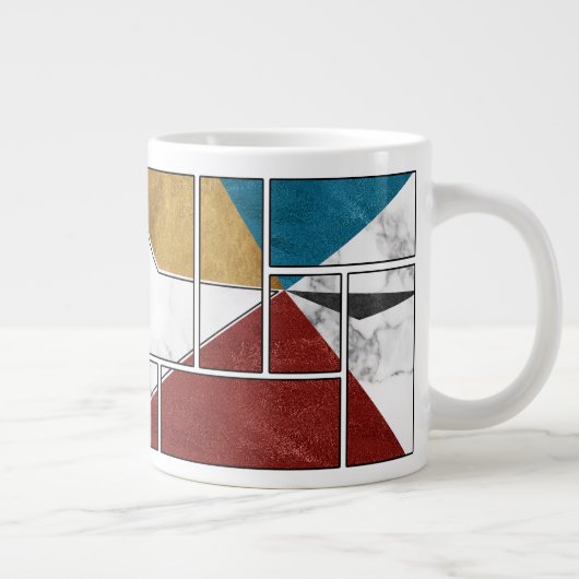 Marble Abstract mug design Grote Koffiekop (Rechts)