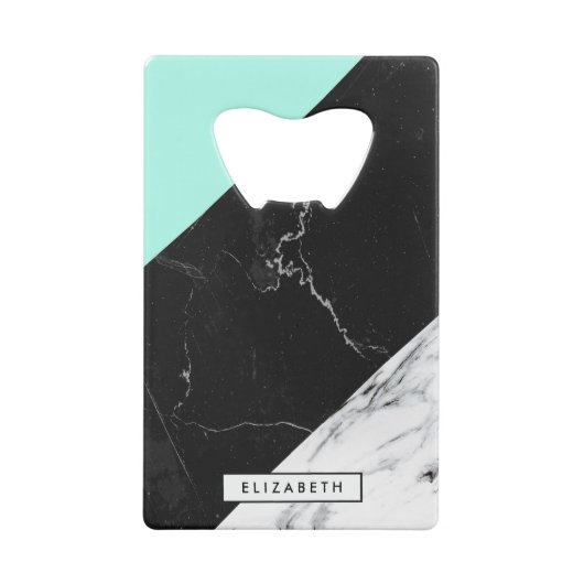 Marble Abstract Pattern Creditkaart Flessenopener (Achterkant)