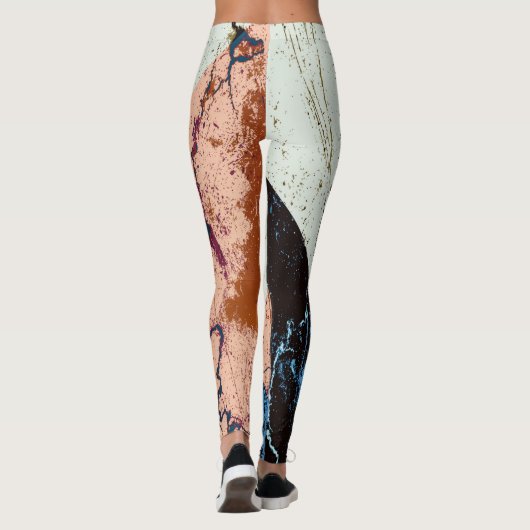 Marble Abstract Pattern Leggings (Achterkant)