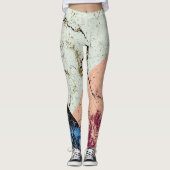 Marble Abstract Pattern Leggings (Voorkant)