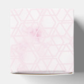 Marble Abstract Pink Wedding Script Black Bedankdoosjes (Bovenkant)