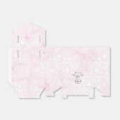 Marble Abstract Pink Wedding Script Black Bedankdoosjes (Uitgevouwen)