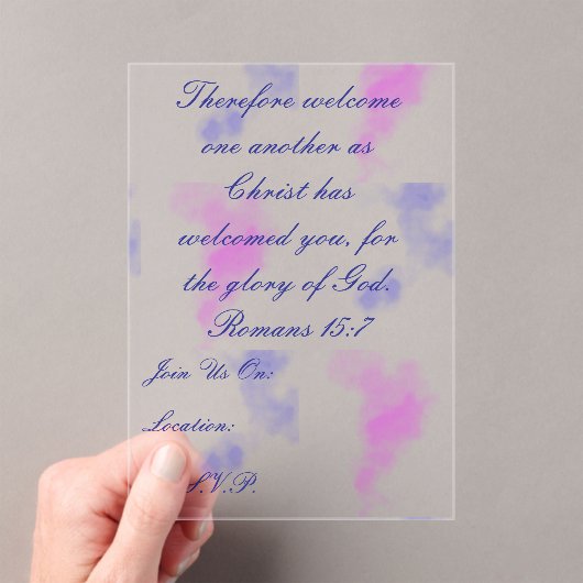 Marble acrylic invite acryl uitnodigingen (Insitu (Draagbaar))