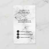 Marble Actor Model Dancer Foto Sociale Media Visitekaartje (Achterkant)