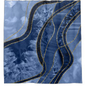 Marble Agate Gold Glam 10 Douchegordijn (Voorkant)