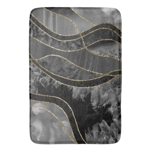 Marble Agate Gold Glam 11 Badmat (Voorkant Verticaal)