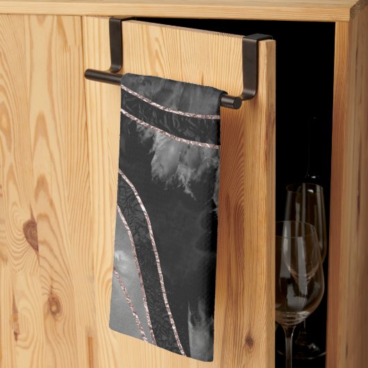 Marble Agate Gold Glam 12 Theedoek (Derde Gevouwen)