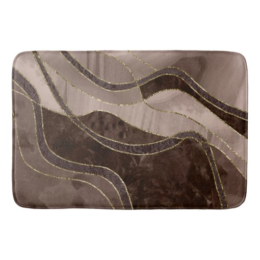 Marble Agate Gold Glam 4 - landscape Badmat (Voorkant)