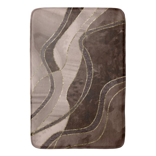 Marble Agate Gold Glam 4 - landscape Badmat (Voorkant Verticaal)