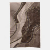 Marble Agate Gold Glam 4 - landscape Theedoek (Verticaal)