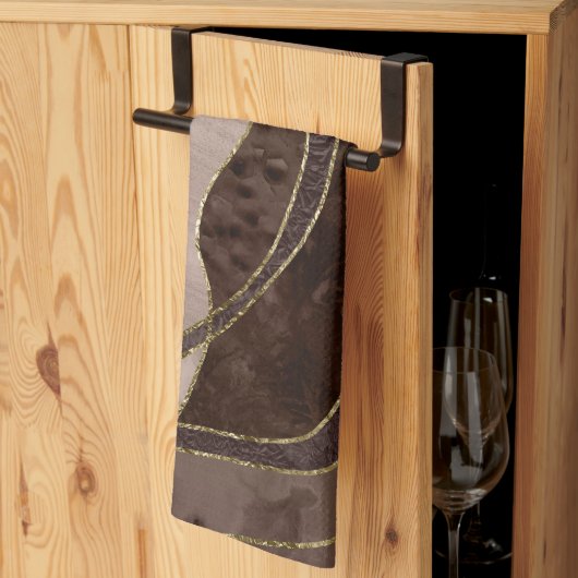 Marble Agate Gold Glam 4 - landscape Theedoek (Derde Gevouwen)