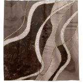 Marble Agate Gold Glam 5 Douchegordijn (Voorkant)