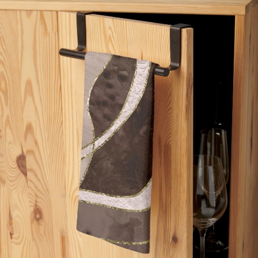 Marble Agate Gold Glam 5 - landscape Theedoek (Derde Gevouwen)