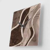 Marble Agate Gold Glam 5 Vierkante Klok (Hoek)