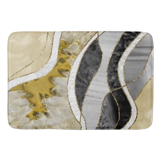 Marble Agate Gold Glam 7 Badmat (Voorkant)