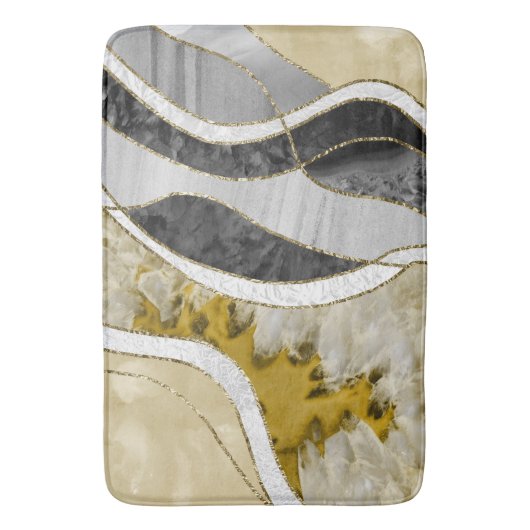 Marble Agate Gold Glam 7 Badmat (Voorkant Verticaal)