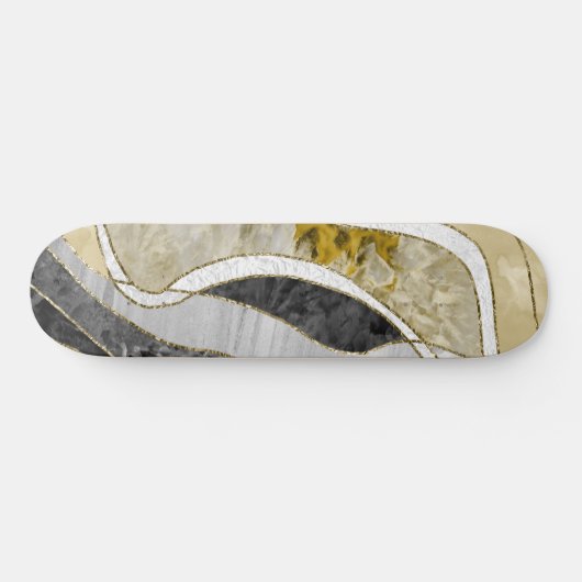 Marble Agate Gold Glam 7 Persoonlijk Skateboard (Horizontaal)