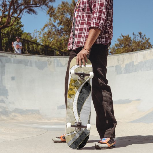 Marble Agate Gold Glam 7 Persoonlijk Skateboard (Buiten 2)