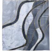 Marble Agate Gold Glam 8 Douchegordijn (Voorkant)